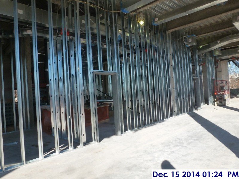 2nd floor interior metal framing outside Courtroom waiting area Facing North-East